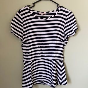 Banana Republic Striped Peplum Top